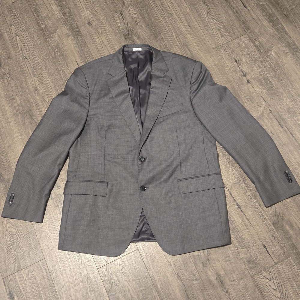 Peter Millar 46R Gray 100% Wool 2 button Suit Jacket Sport Coat Blazer 00429